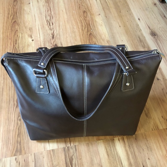 KENNA Bags Kenna Chocolate Brown Computer Bag Poshmark